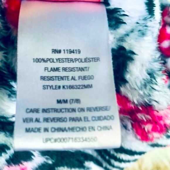 Disney Minnie Mouse Fuzzy Robe Size M/M 7/8 - Picture 11 of 12